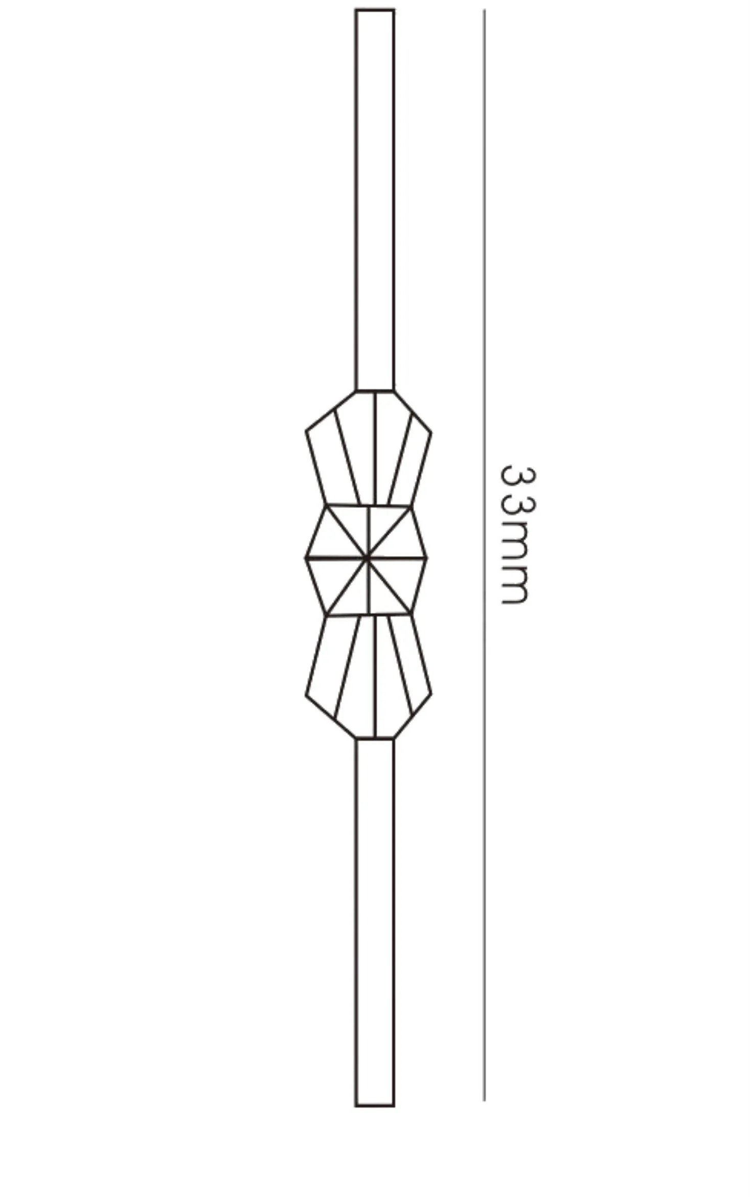 Bow Tie Straight Link Black Chrome 33mm C90023  Diyas Crystal Link